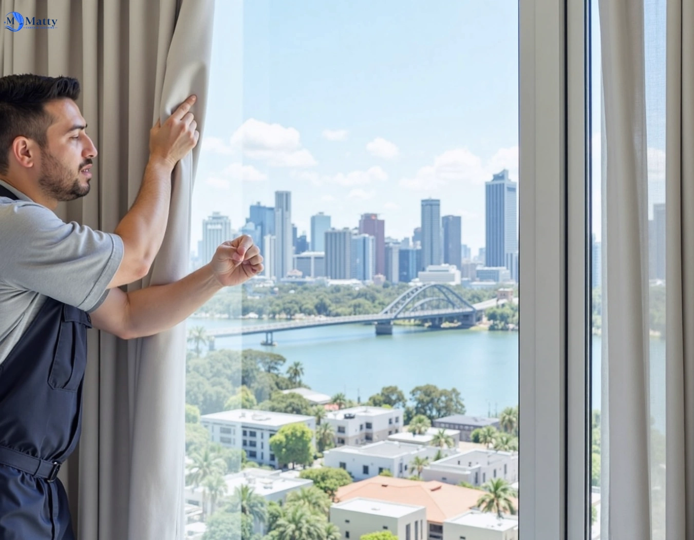 Professional curtain steam cleaning service lysterfield-vic QLD by Matty Curtain Cleaning