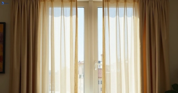 Dusty and dull curtains in lysterfield-vic before steam cleaning